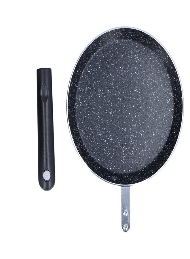Masyrt 6 Inch Flat Bottom Frying Pan Pancake Pan Medical Stone NonStick Frying Pan for Kitchen Induction Cooker (Black) - Image 1